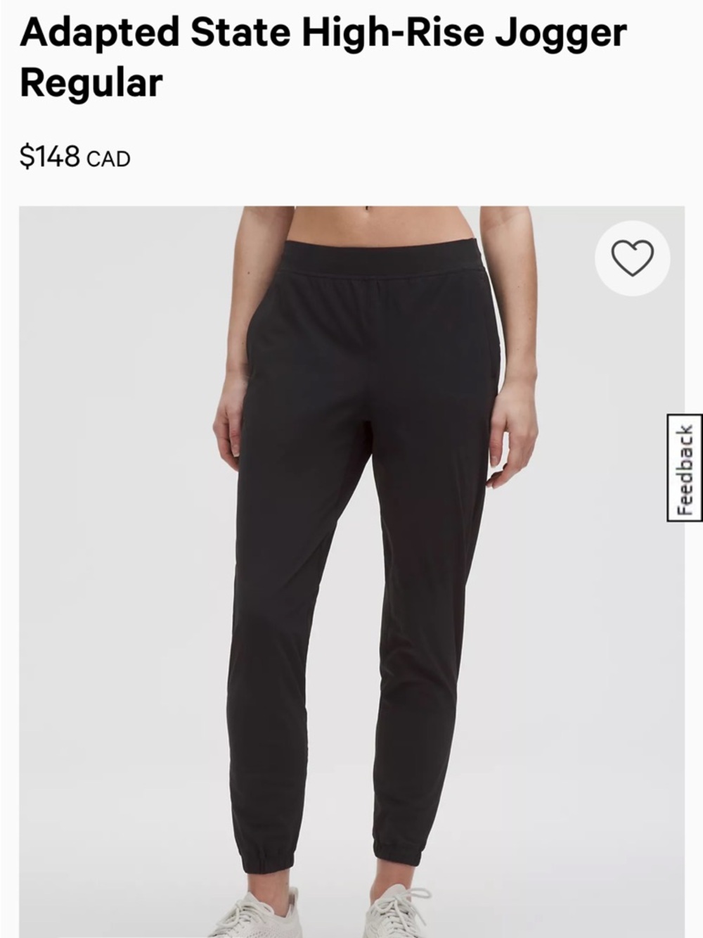 lululemon athletica Black High-Rise Jogger